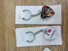 Crystal pendant keychain heart-shaped Specification image